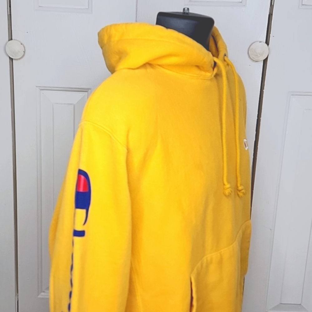 Champion Reverse Weave Flock Script Sleeve Hoodie… - image 5